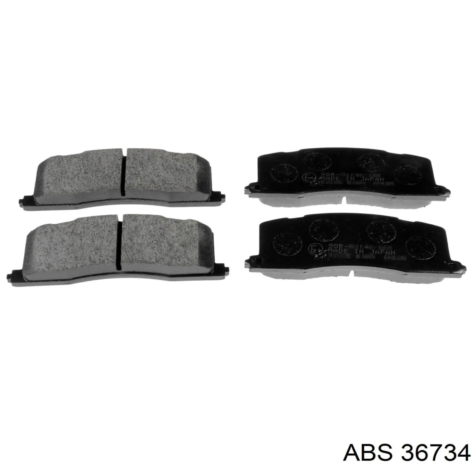 36734 ABS pastillas de freno traseras