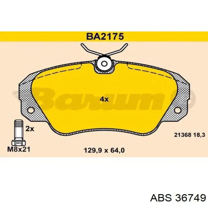 Pastillas de freno delanteras ABS 36749