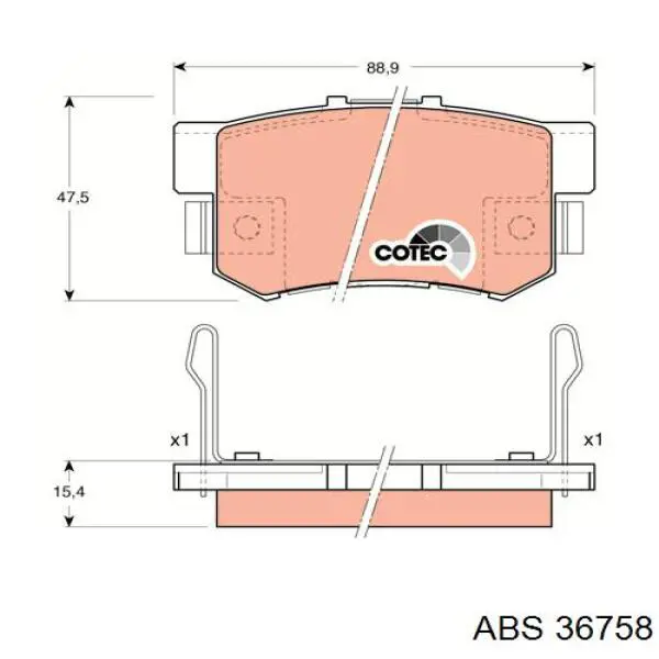 Pastillas traseras de freno ABS 36758 precio, desde 15,06 EUR
