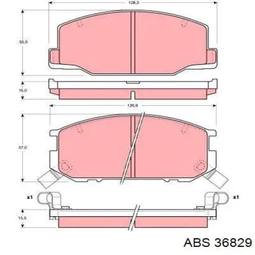 36829 ABS pastillas de freno delanteras