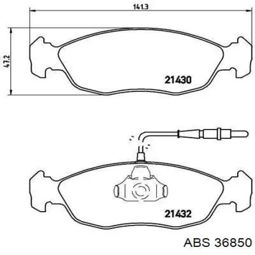 Comprar 36850 ABS Pastillas delanteras de freno