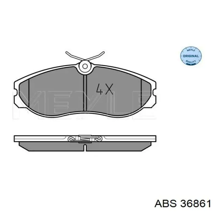 36861 ABS pastillas de freno delanteras