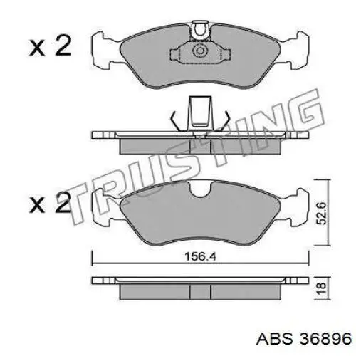 Comprar 36896 ABS Pastillas delanteras de freno