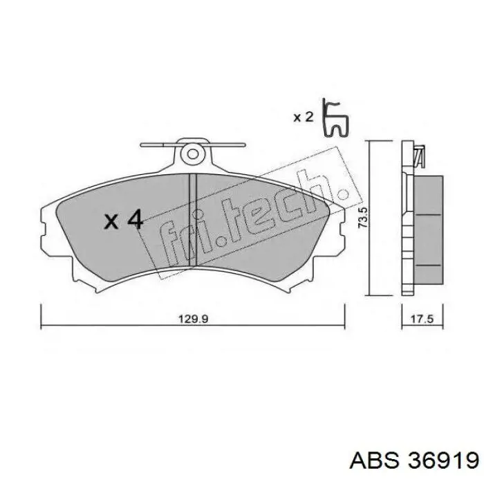 Pastillas de freno 36919 ABS