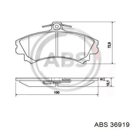 Pastillas de freno delanteras ABS 36919