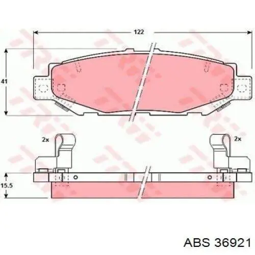 36921 ABS pastillas de freno traseras