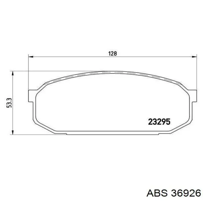 36926 ABS pastillas de freno delanteras