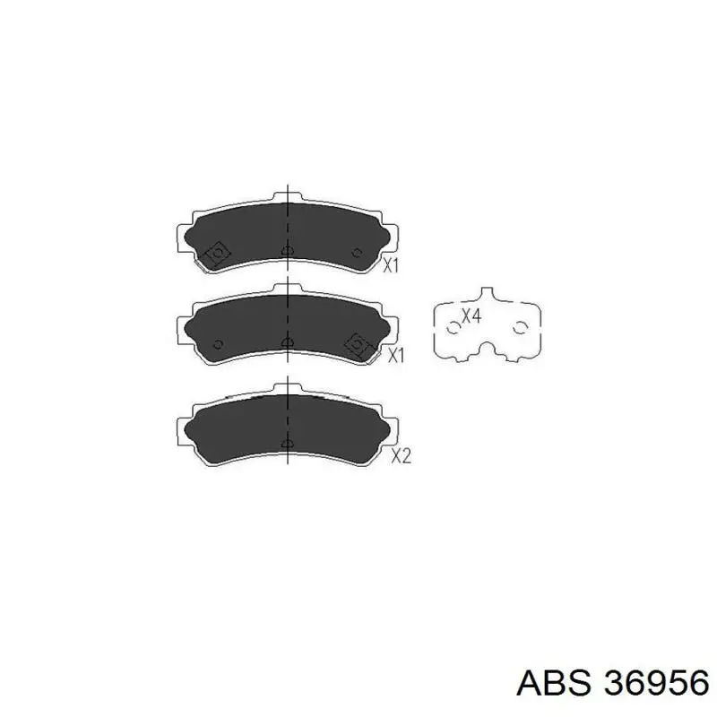 36956 ABS pastillas de freno traseras