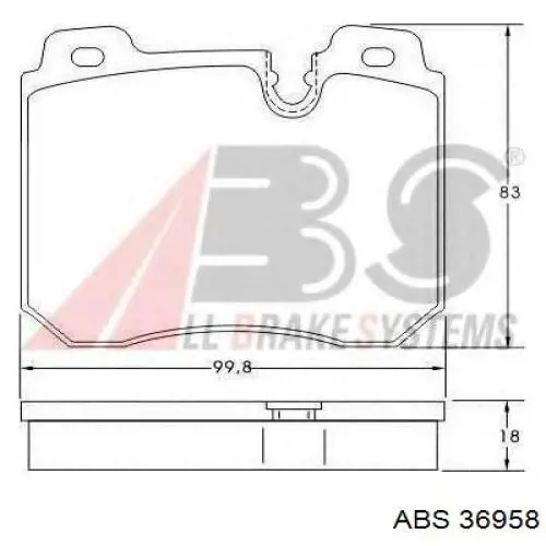 Pastillas de freno 36958 ABS