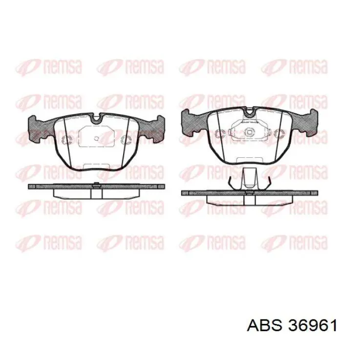 36961 ABS pastillas de freno delanteras