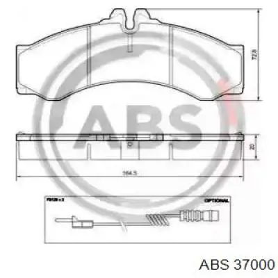 37000 ABS pastillas de freno delanteras