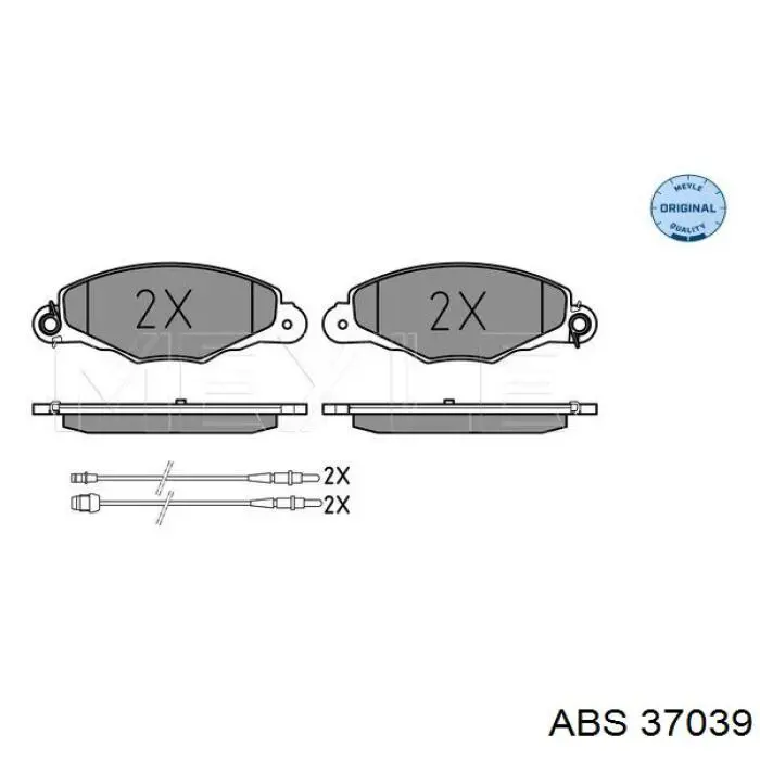 37039 ABS pastillas de freno delanteras