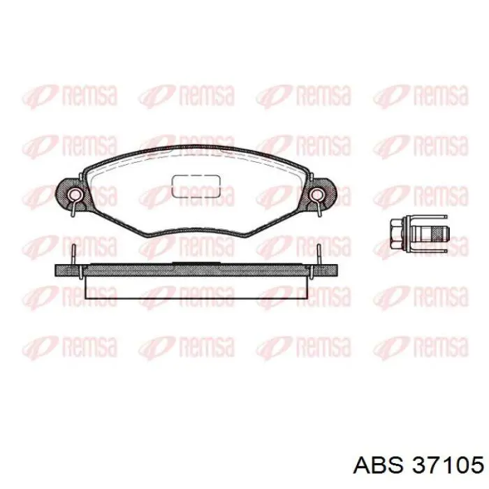 Comprar 37105 ABS Pastillas delanteras de freno