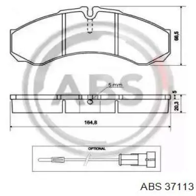 37113 ABS Pastillas freno traseras