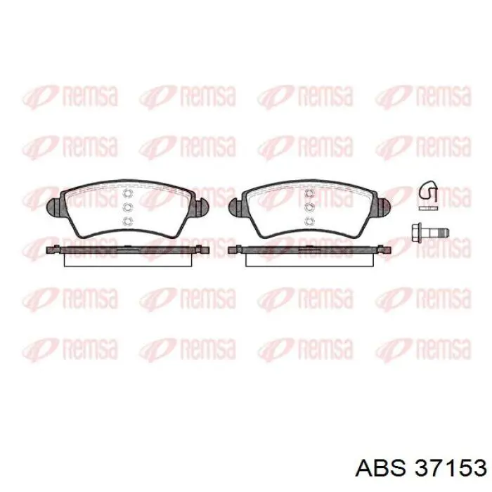 37153 ABS pastillas de freno delanteras