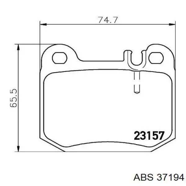 37194 ABS Pastillas freno traseras