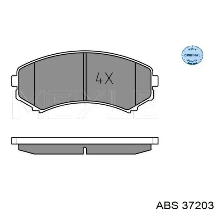 37203 ABS pastillas de freno delanteras