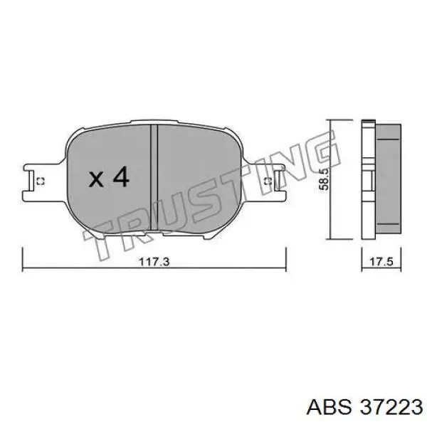 37223 ABS pastillas de freno delanteras