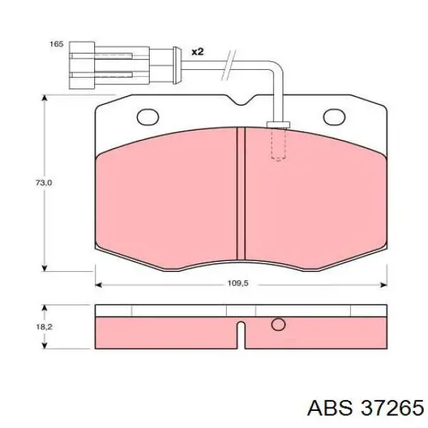 37265 ABS pastillas de freno delanteras