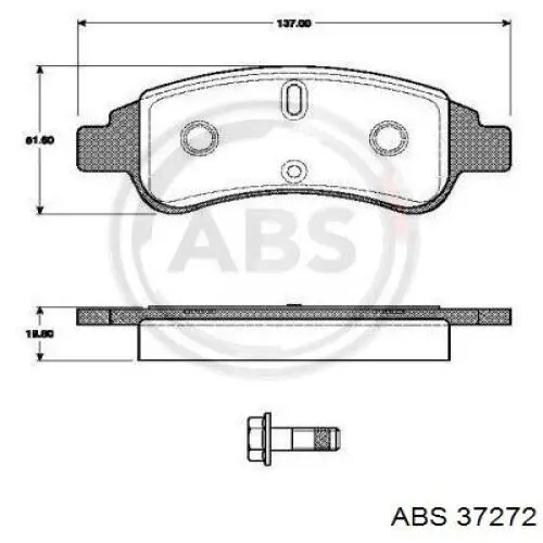 Comprar 37272 ABS Pastillas delanteras de freno