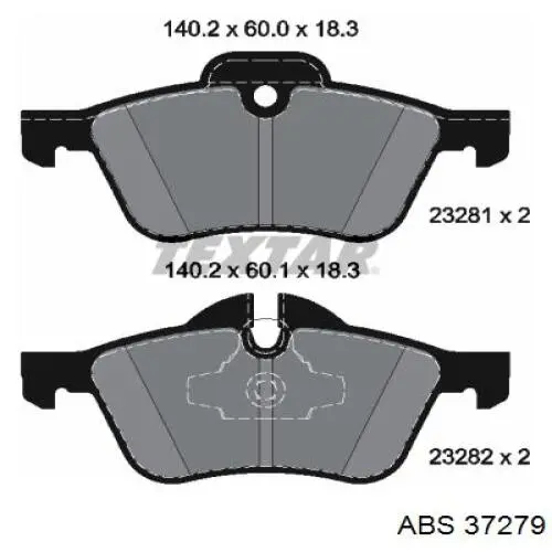 37279 ABS pastillas de freno delanteras