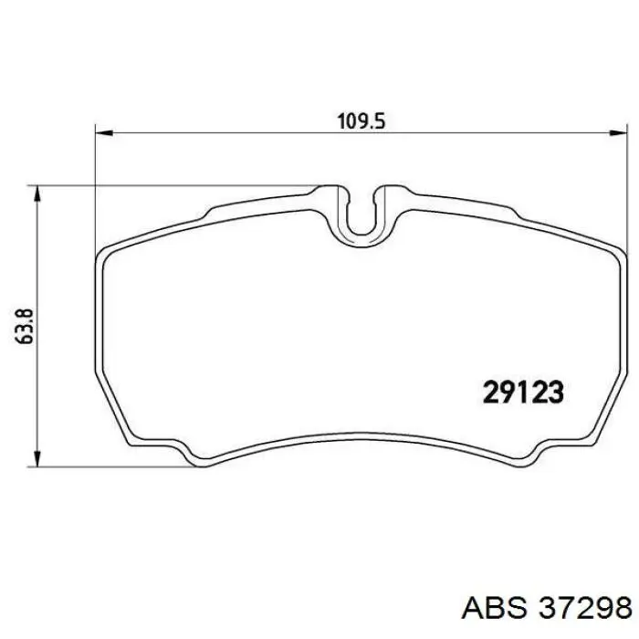 37298 ABS pastillas de freno traseras