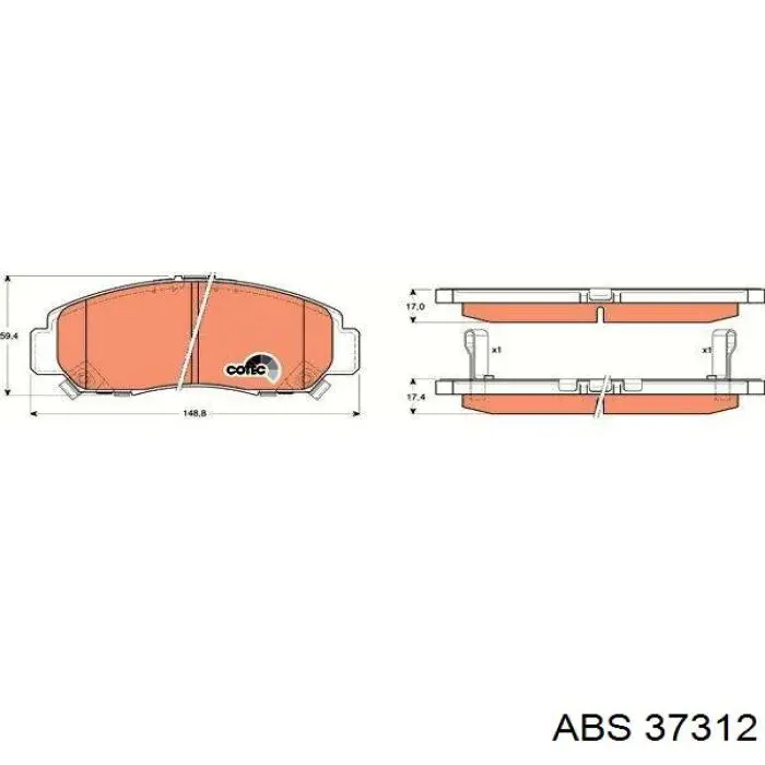 Comprar 37312 ABS Pastillas delanteras de freno