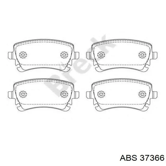 Pastillas traseras de freno ABS 37366 precio, desde 27,00 EUR