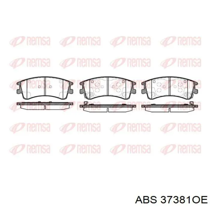 37381OE ABS pastillas de freno delanteras