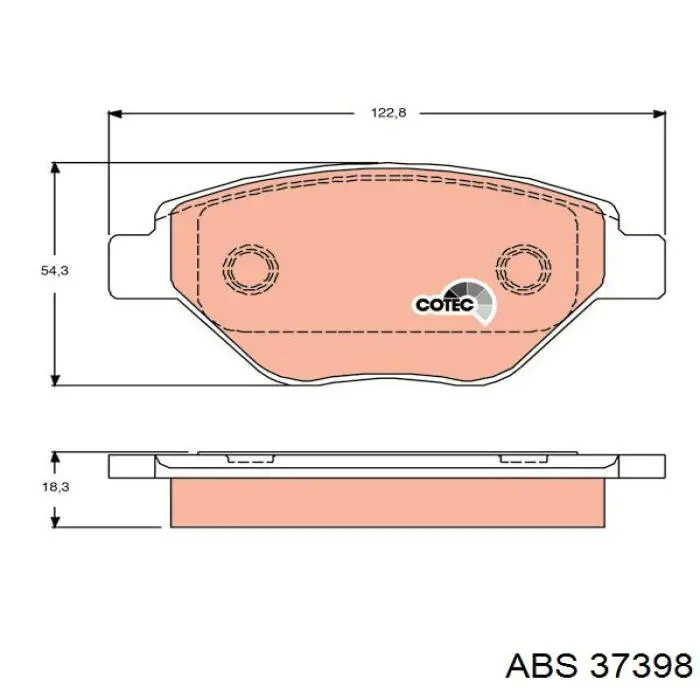 Pastillas freno delanteras ABS 37398 precio, desde 26,55 EUR