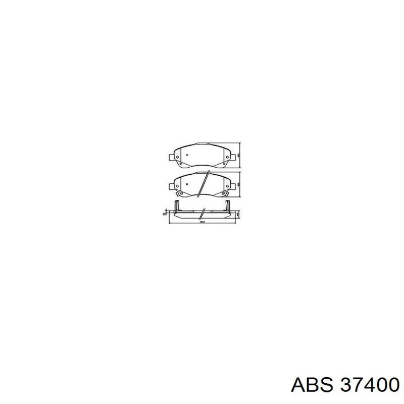 37400 ABS pastillas de freno delanteras