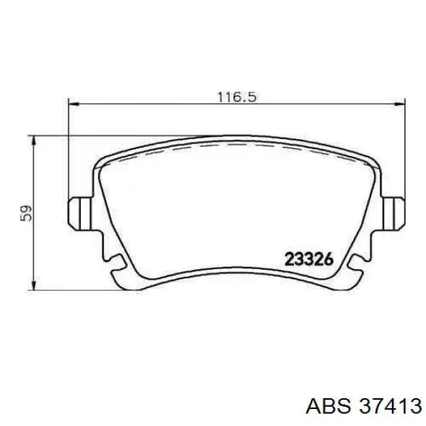 Pastillas de freno traseras 37413 ABS