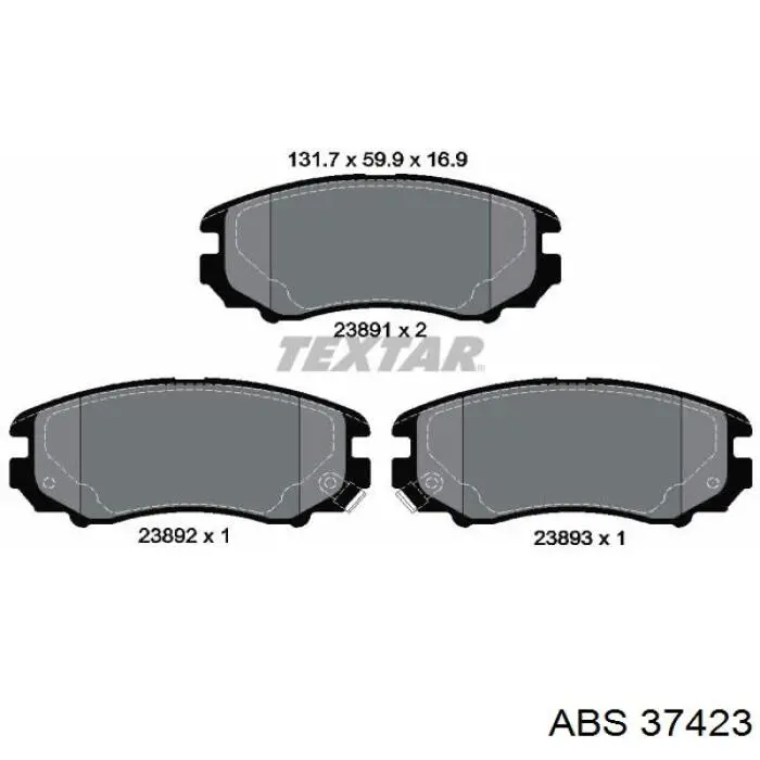 Comprar 37423 ABS Pastillas delanteras de freno