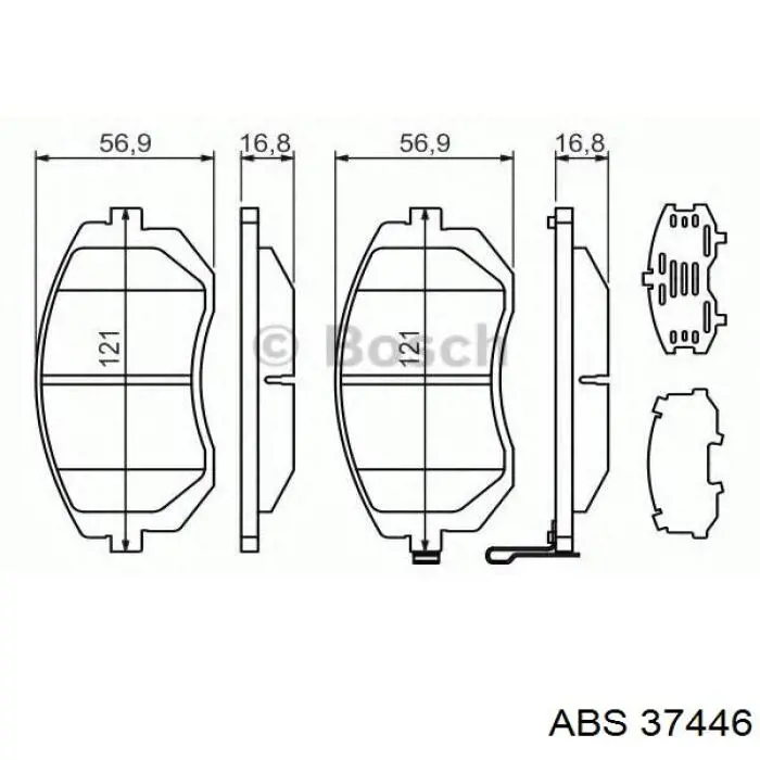 Pastillas freno delanteras ABS 37446 precio, desde 30,78 EUR