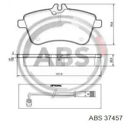 Comprar 37457 ABS Pastillas delanteras de freno