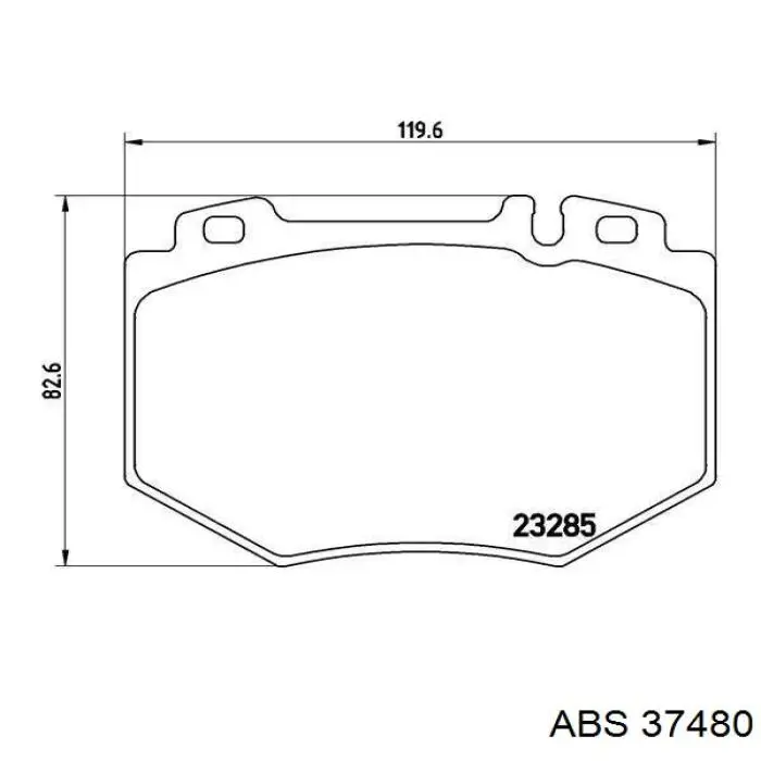 37480 ABS pastillas de freno delanteras