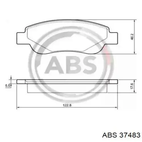 Pastillas de freno delanteras ABS 37483