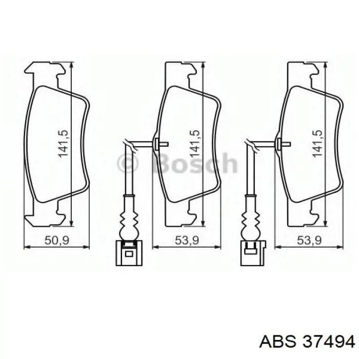 Pastillas traseras de freno ABS 37494 precio, desde 38,24 EUR