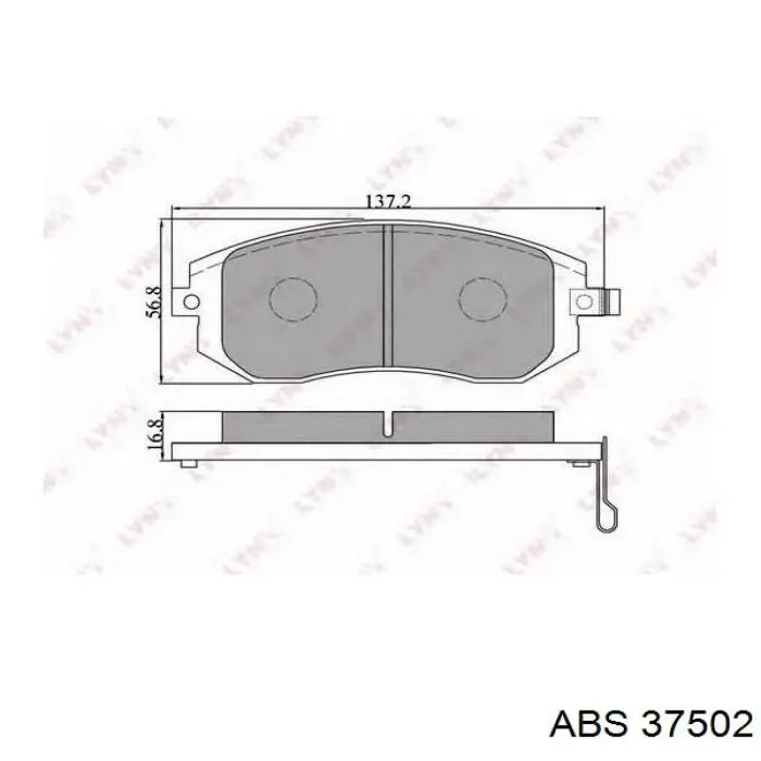 Pastillas freno delanteras ABS 37502 precio, desde 36,71 EUR
