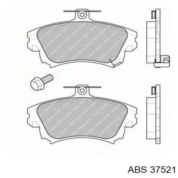 37521 ABS pastillas de freno delanteras