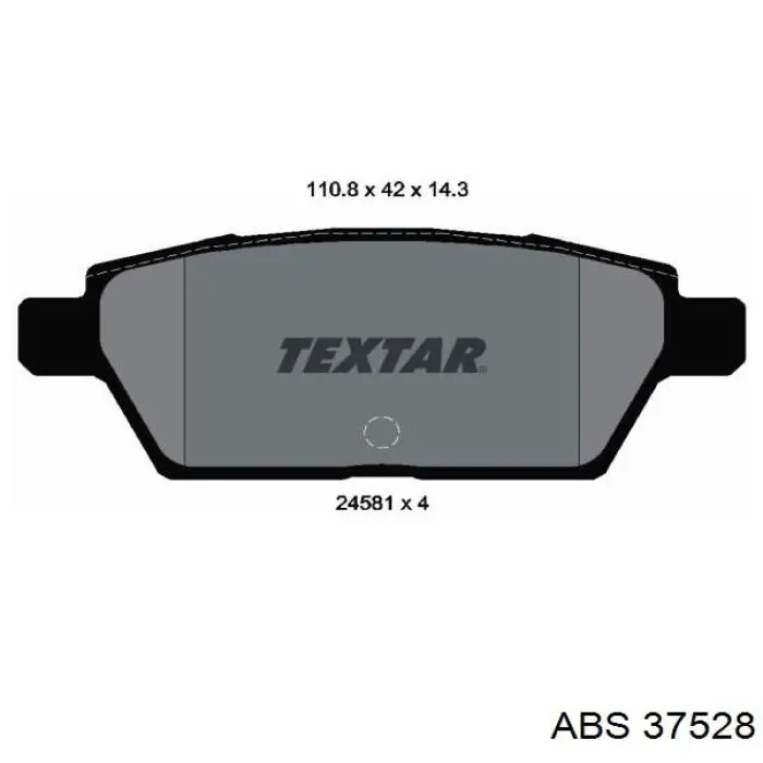 37528 ABS Pastillas freno traseras