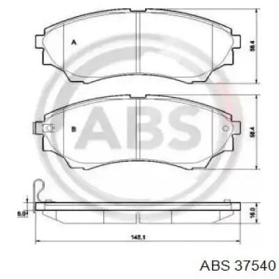 Comprar 37540 ABS Pastillas delanteras de freno