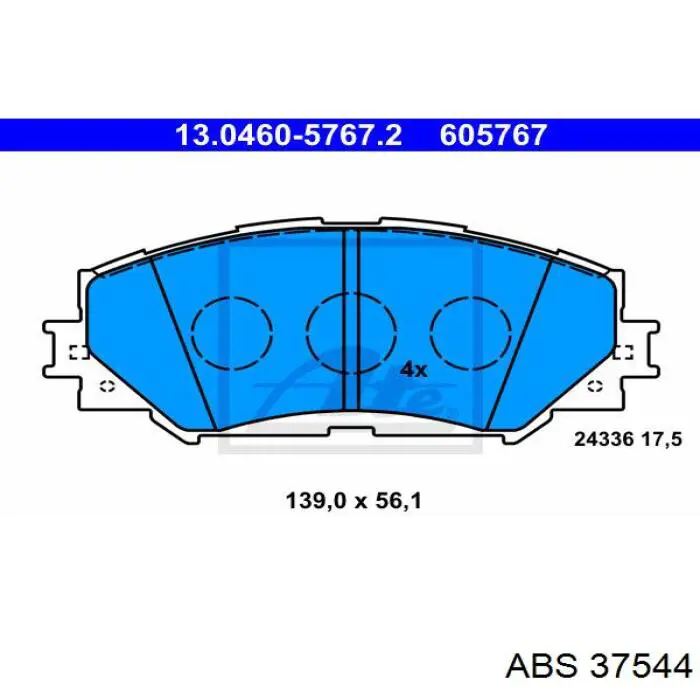 Pastillas freno delanteras ABS 37544 precio, desde 24,75 EUR