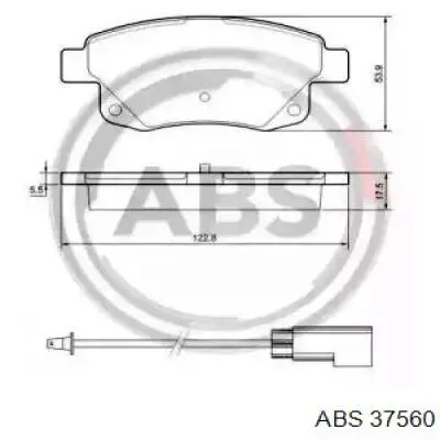 37560 ABS pastillas de freno traseras