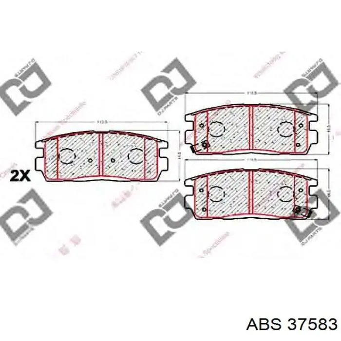 Pastillas traseras de freno ABS 37583 precio, desde 24,11 EUR