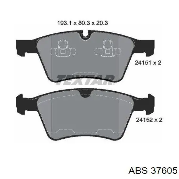 37605 ABS pastillas de freno delanteras