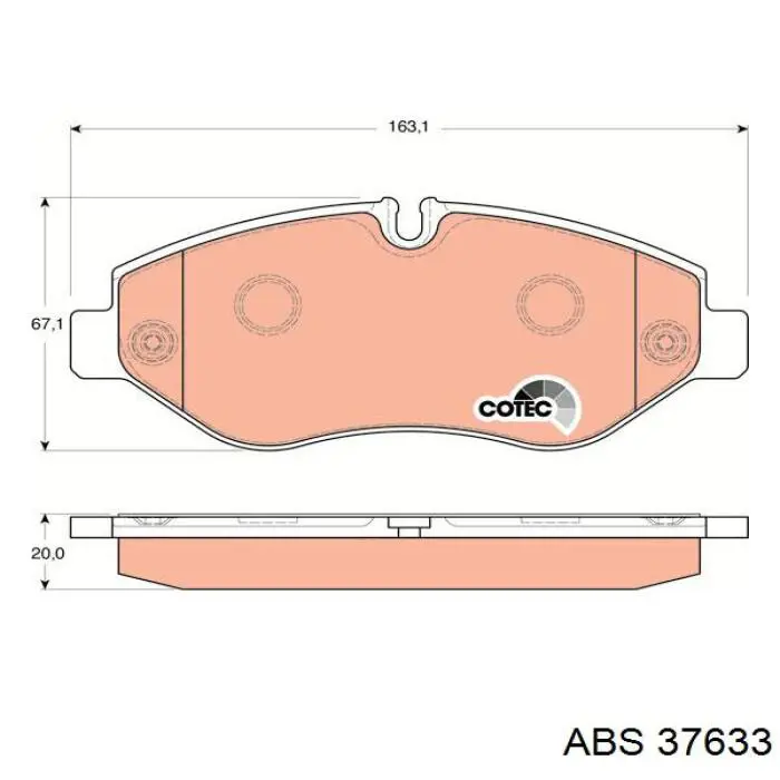 37633 ABS pastillas de freno delanteras