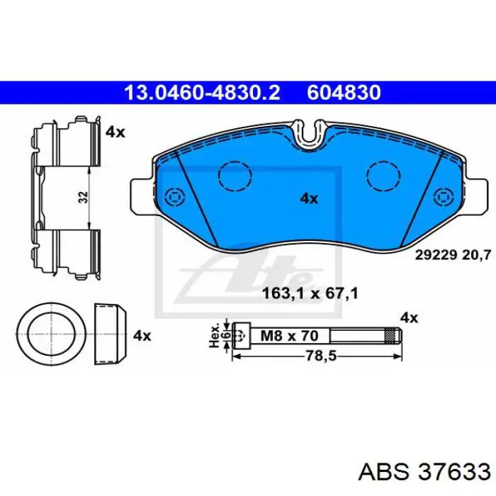 Pastillas de freno 37633 ABS