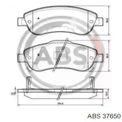 Comprar 37650 ABS Pastillas delanteras de freno