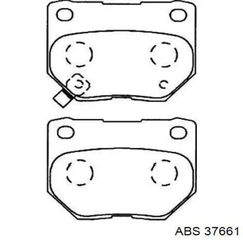 37661 ABS pastillas de freno traseras